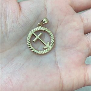 10k Real Gold Sagittarius Zodiac Sign Pendant